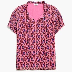 JCrew Factory tie neck blouse. Size L